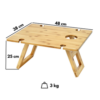 Bamboo Picnic Table (Portable & Foldable)