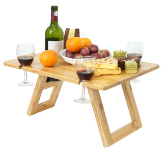 Bamboo Picnic Table (Portable & Foldable)