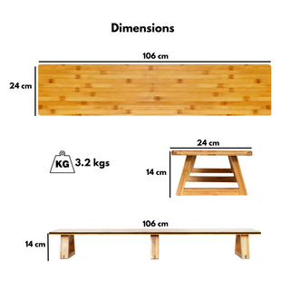Bamboo Dual Monitor Stand Riser