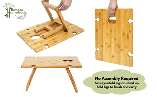 Bamboo Picnic Table (Portable & Foldable)