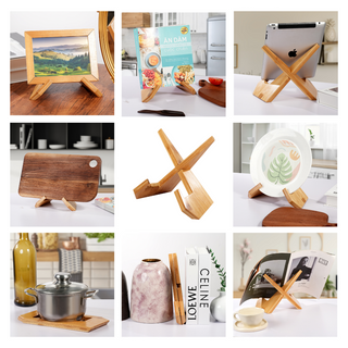 Bamboo Cookbook Stand, Multi-Functional Display Holder