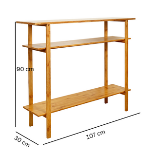 Bamboo 3-Tier Narrow Console Table