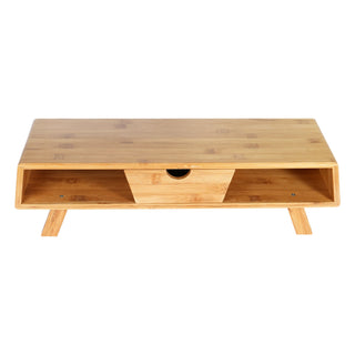Bamboo Monitor Stand Riser with Drawer