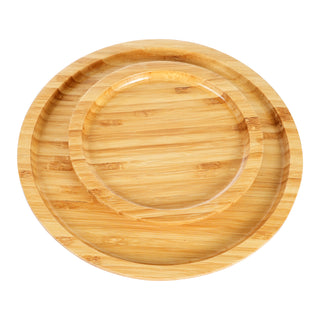 Bamboo Serving Tray Set of 2 (Round 30 & 20 cm Diameter)