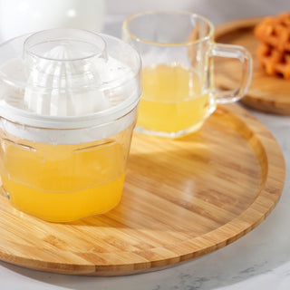 Bamboo Serving Tray Set of 2 (Round 30 & 20 cm Diameter)