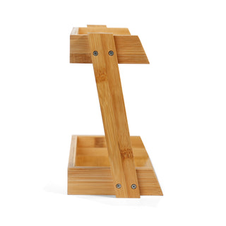 2-Tier Bamboo Shelf Organiser for Countertops