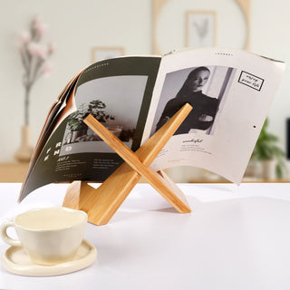 Bamboo Cookbook Stand, Multi-Functional Display Holder