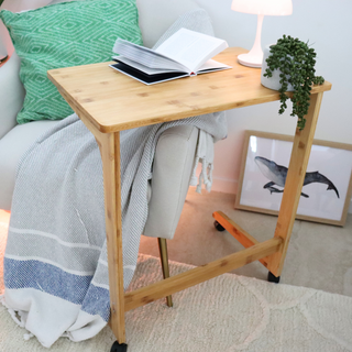 TV Tray Table C Shape Bamboo