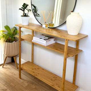 Bamboo Console Table – Assembly Instructions (with Videos & Photos)
