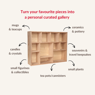 Handcrafted Wooden Display Shelf