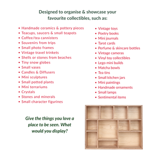 Handcrafted Wooden Display Shelf