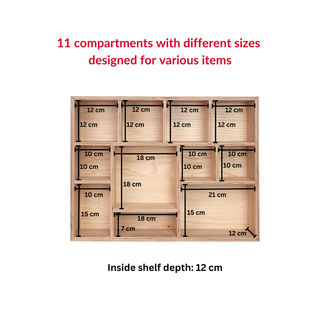 Handcrafted Wooden Display Shelf