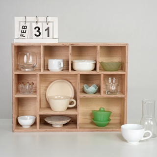 Handcrafted Wooden Display Shelf