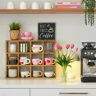 Coffee Tea Mug Cup Display Shelf (12 Cube)