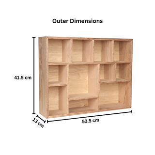 Handcrafted Wooden Display Shelf
