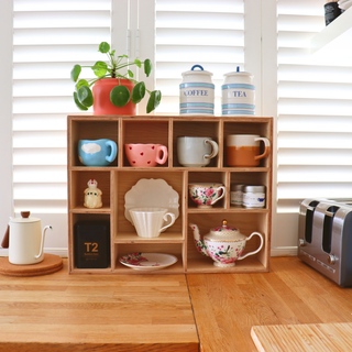 Handcrafted Wooden Display Shelf