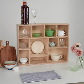 Handcrafted Wooden Display Shelf