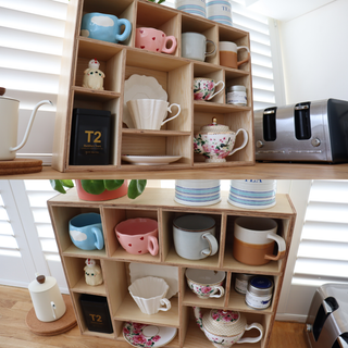 Handcrafted Wooden Display Shelf