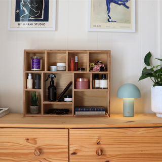 Handcrafted Wooden Display Shelf