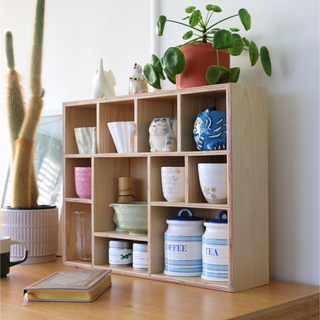 Handcrafted Wooden Display Shelf