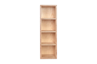Wooden Display Shelf with Side Compartments for Mugs, Cups & Small Collectibles