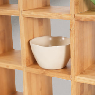 Coffee Tea Mug Shelf Organiser Cup Holder Storage Bamboo 12 Slots