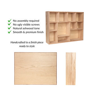 Handcrafted Wooden Display Shelf